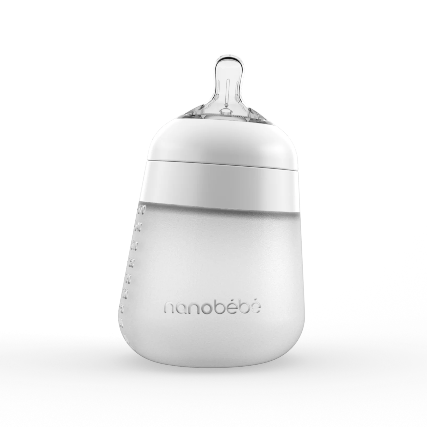 Nanobebe Flexy Silicone Bottle 3pk- WHITE