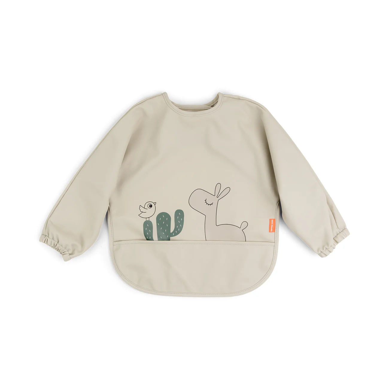 Done By Deer- Sleeved Pocket Bib - Lalee - Sand