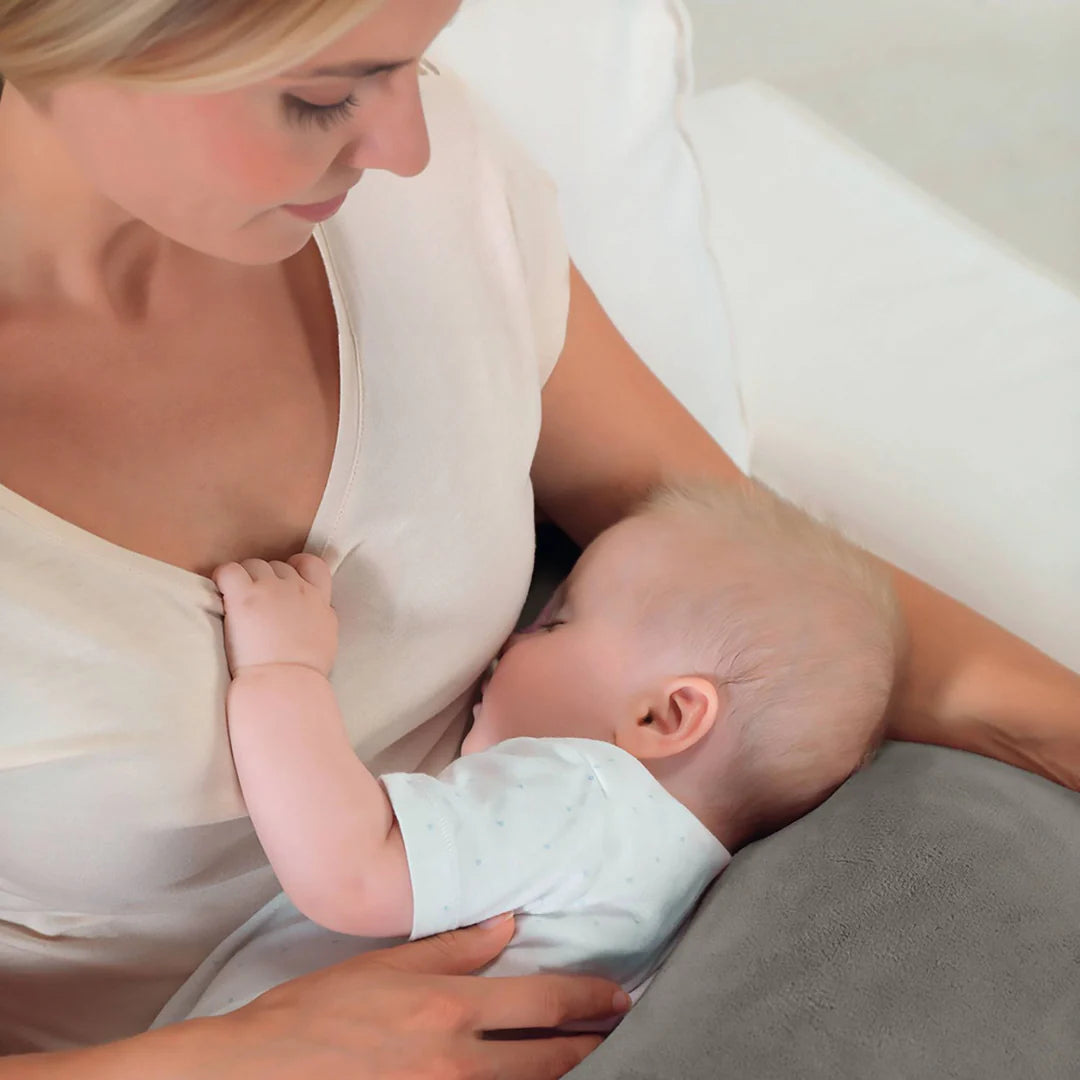 Theraline Plushy Moon Cuddle & Nursing Pillow - TAUPE