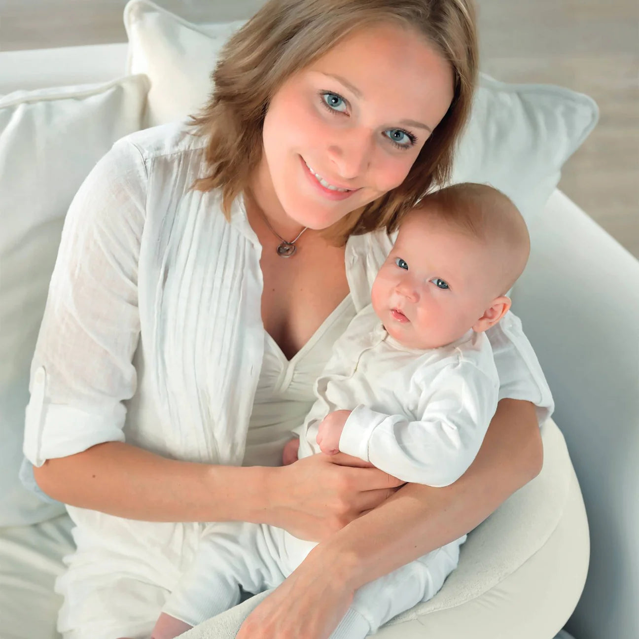 Theraline Plushy Moon Cuddle & Nursing Pillow - Cream