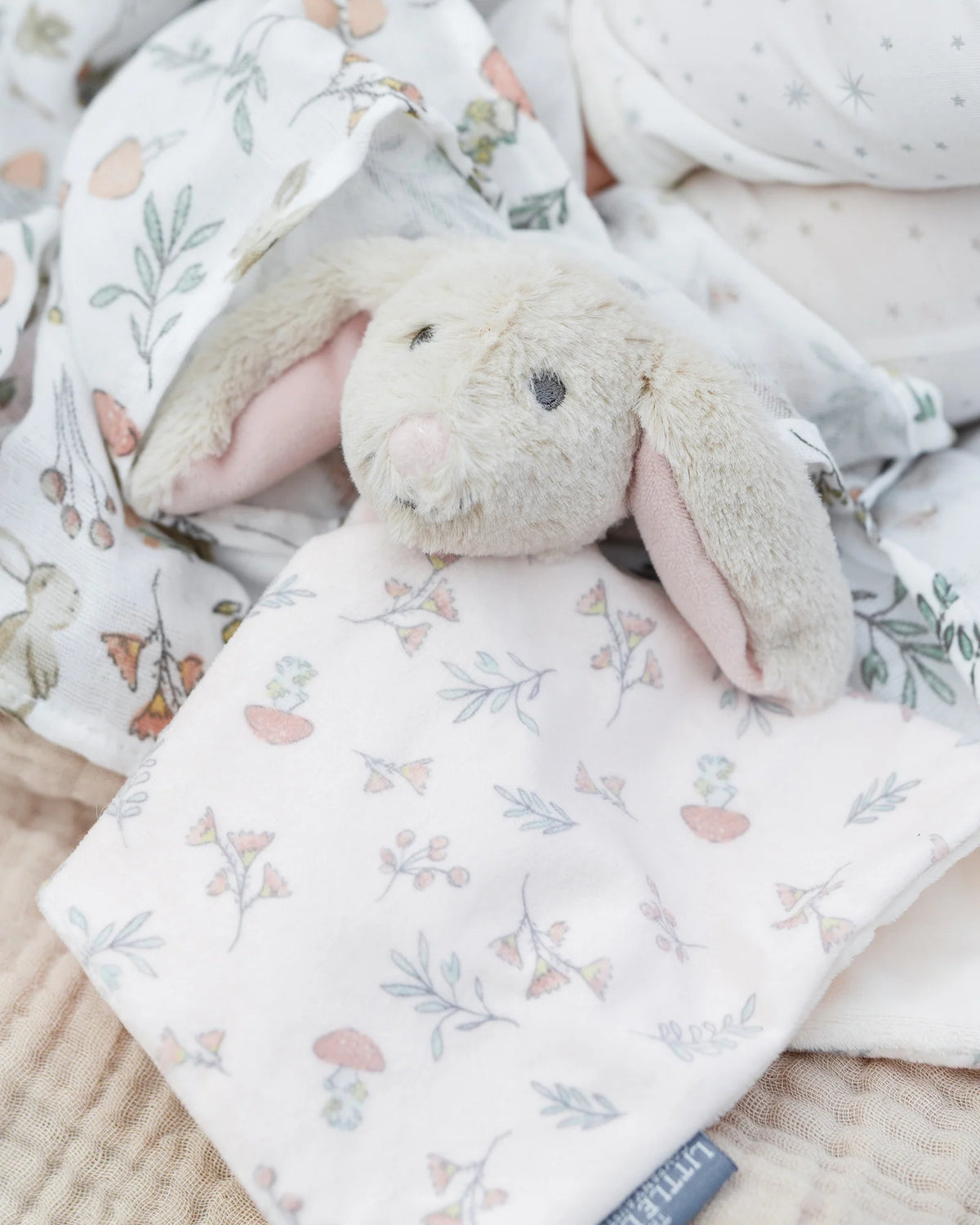 Little Linen Baby Comforter / Security Blanket - Harvest Bunny