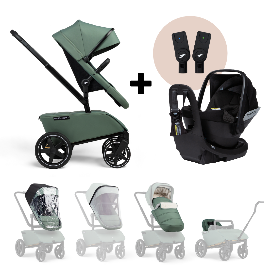 The Jiffle Wagon 6 in 1 FULL Travel System (sale Ends 01 June) - Tiny Tots Baby Store 