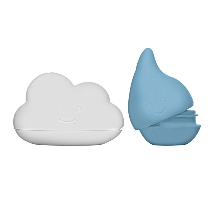 Ubbi Cloud and Droplet Bath Toys - Cloudy Blue