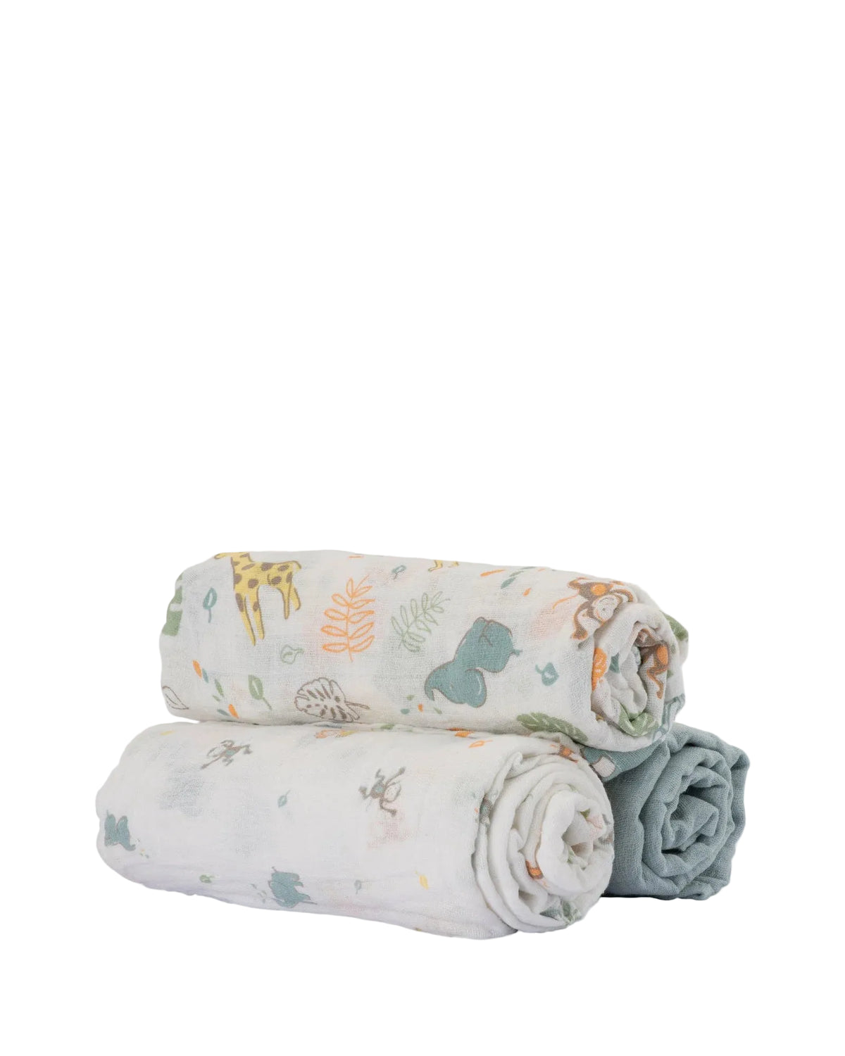 Little Linen Baby Muslin Wraps 3PK - Savanna Giraffe