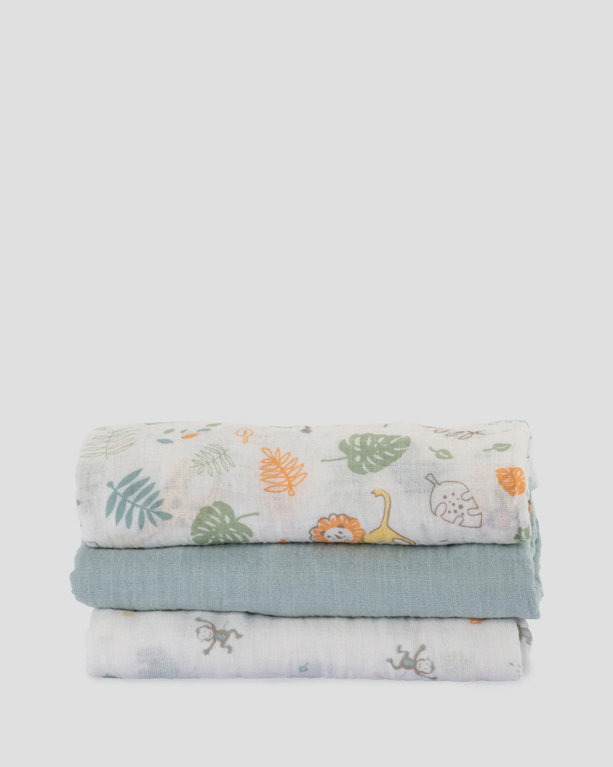Little Linen Baby Muslin Wraps 3PK - Savanna Giraffe