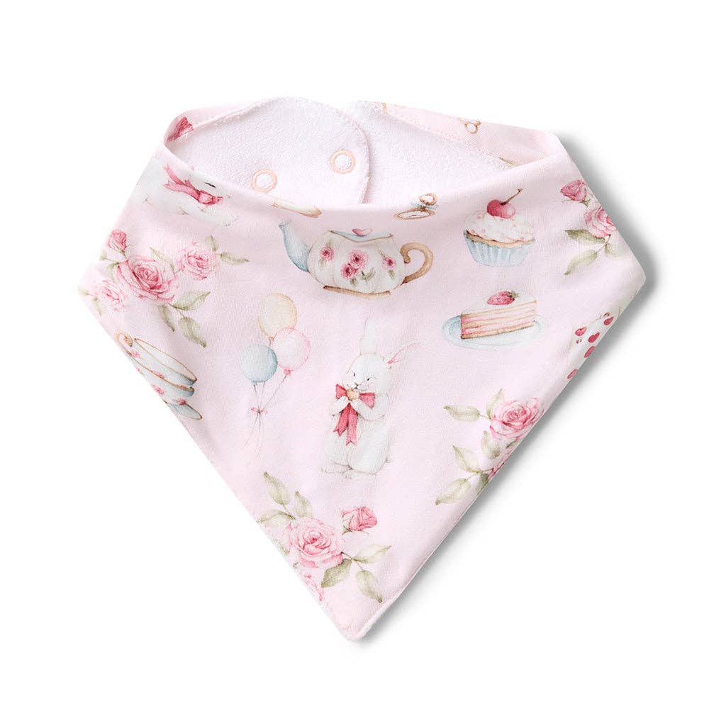 Snuggle Hunny - Alice’s Tea Party Organic Dribble Bib 