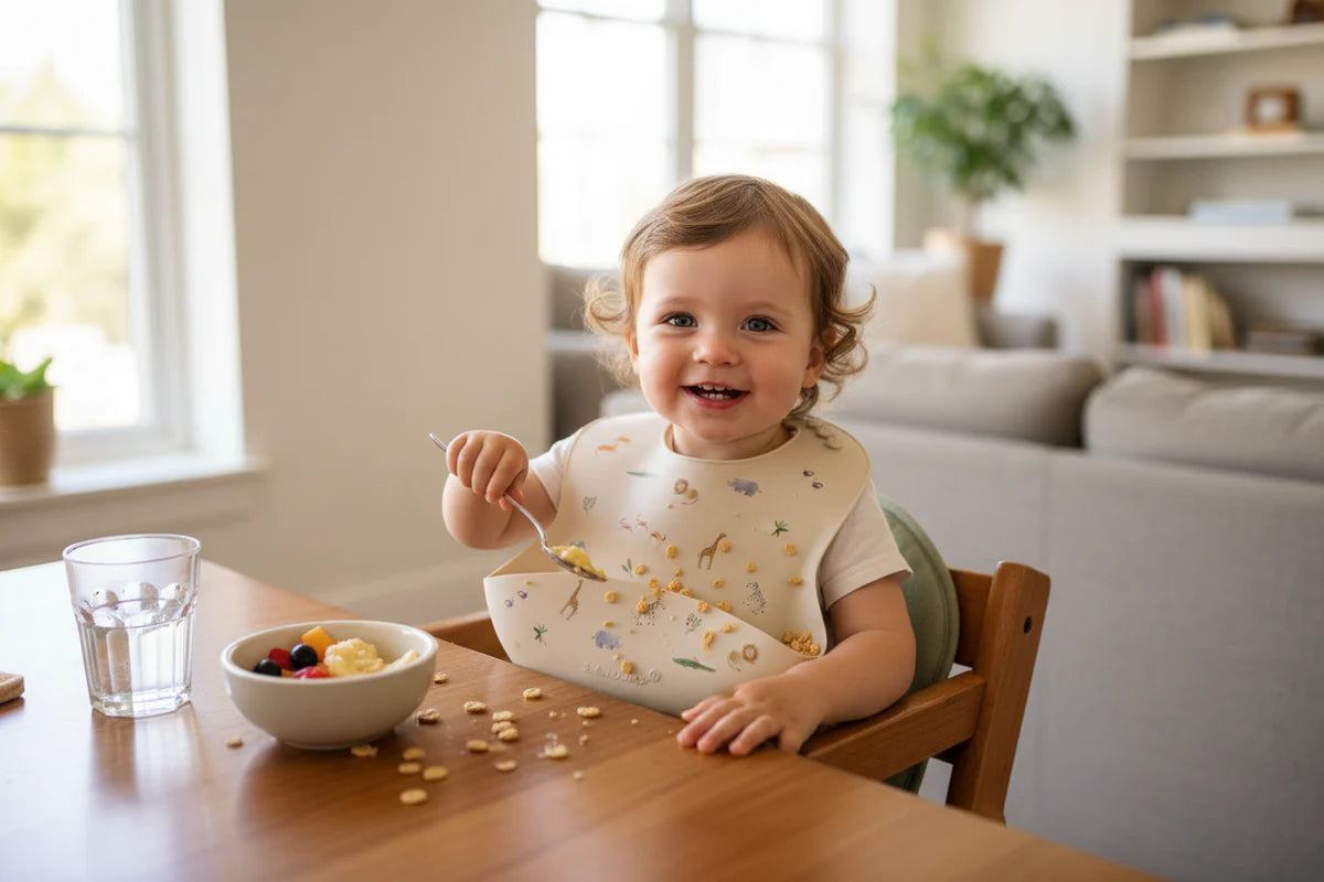 LouLou Lollipop, Silicone Bib - Safari Jungle