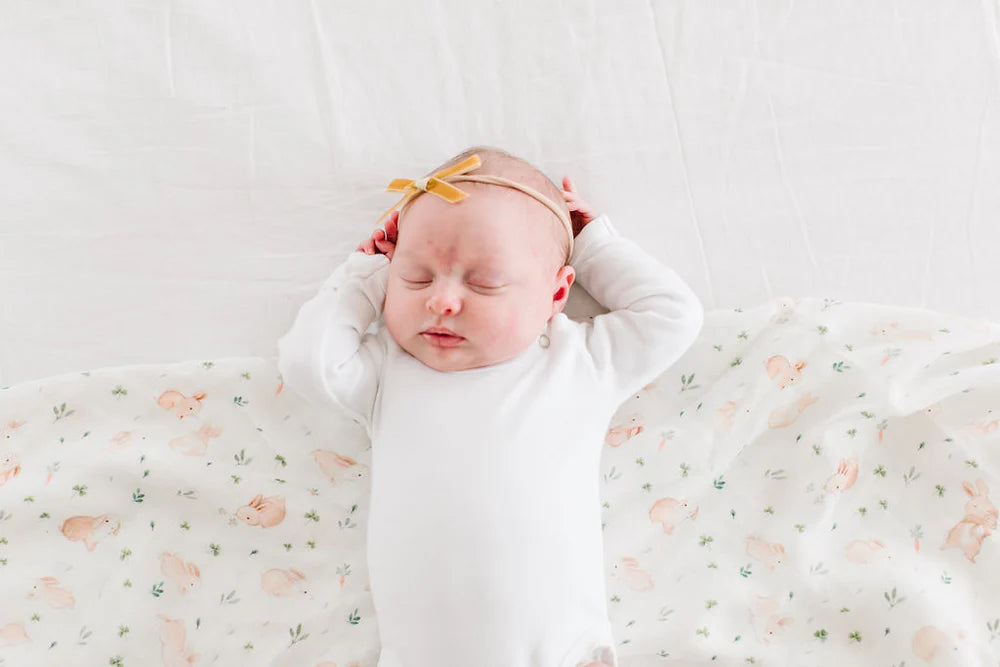 LouLou Lollipop, Muslin Swaddle - Bunny Meadow