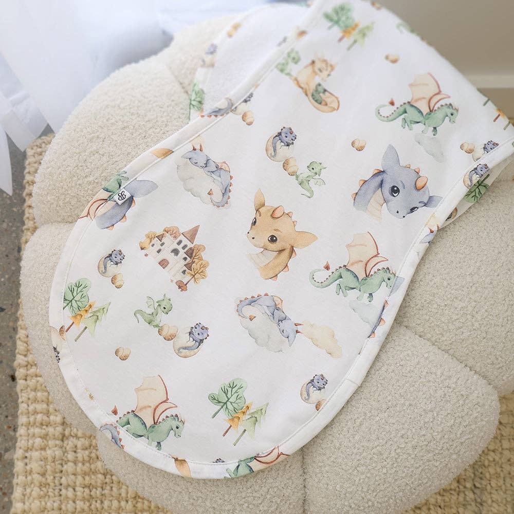 Snuggle Hunny - Dragon Organic Cotton Burp Cloth