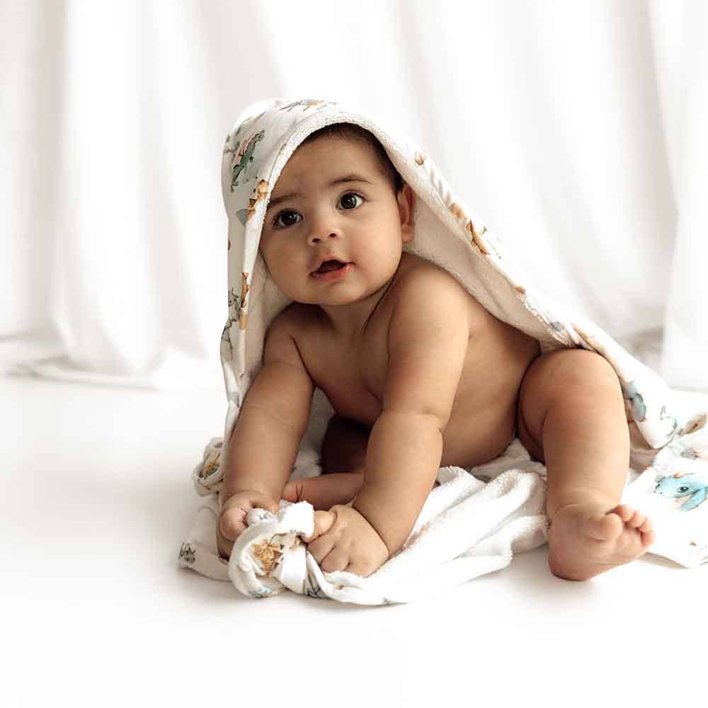 Snuggle Hunny - Dragon Organic Hooded Baby Towel