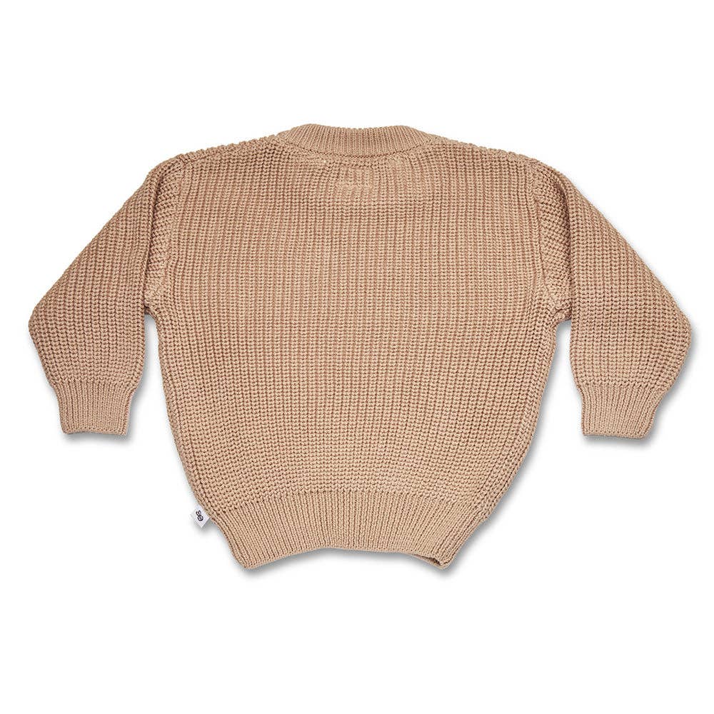 Snuggle Hunny - Hazelnut Oversized Cotton Knit Jumper - 3-6 Months (00)