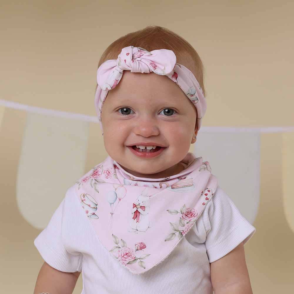 Snuggle Hunny - Alice’s Tea Party Organic Dribble Bib 