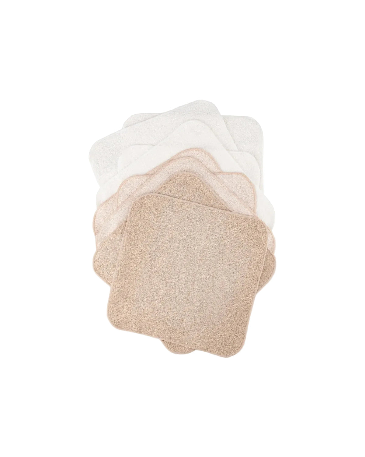 Little Bamboo Baby Towelling Washers 10PK - Iced Coffee