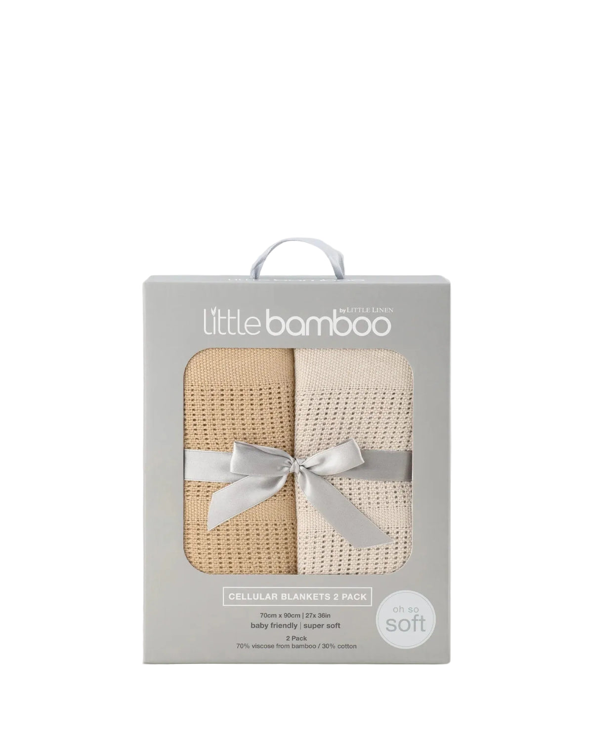 Little Bamboo Baby Cellular Blanket 2Pk - Iced Coffee