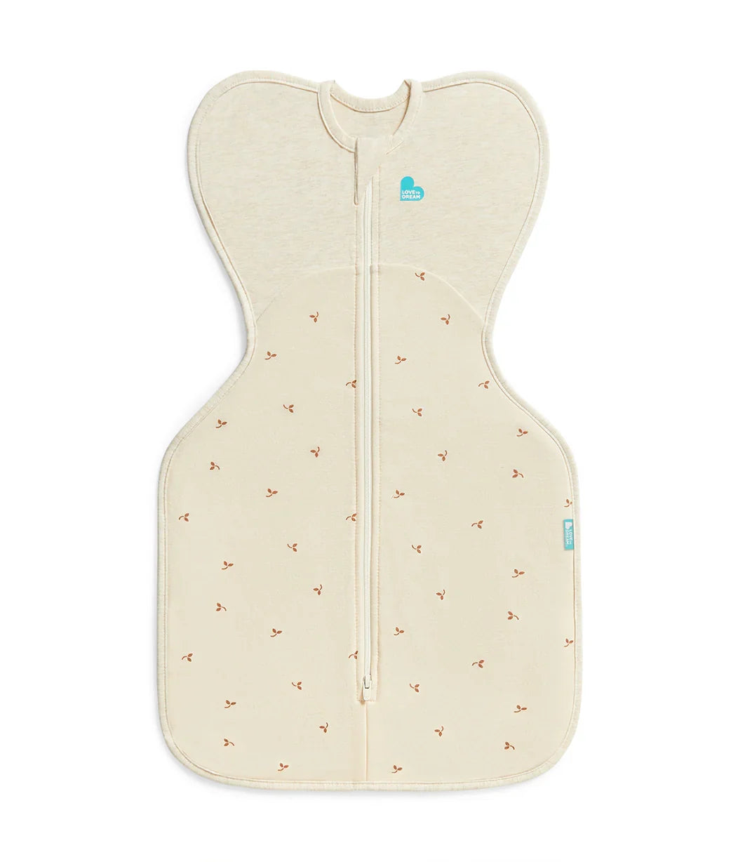 Love to Dream Swaddle Up 1.5Tog Cotton Fleece - Oatmeal Twigs