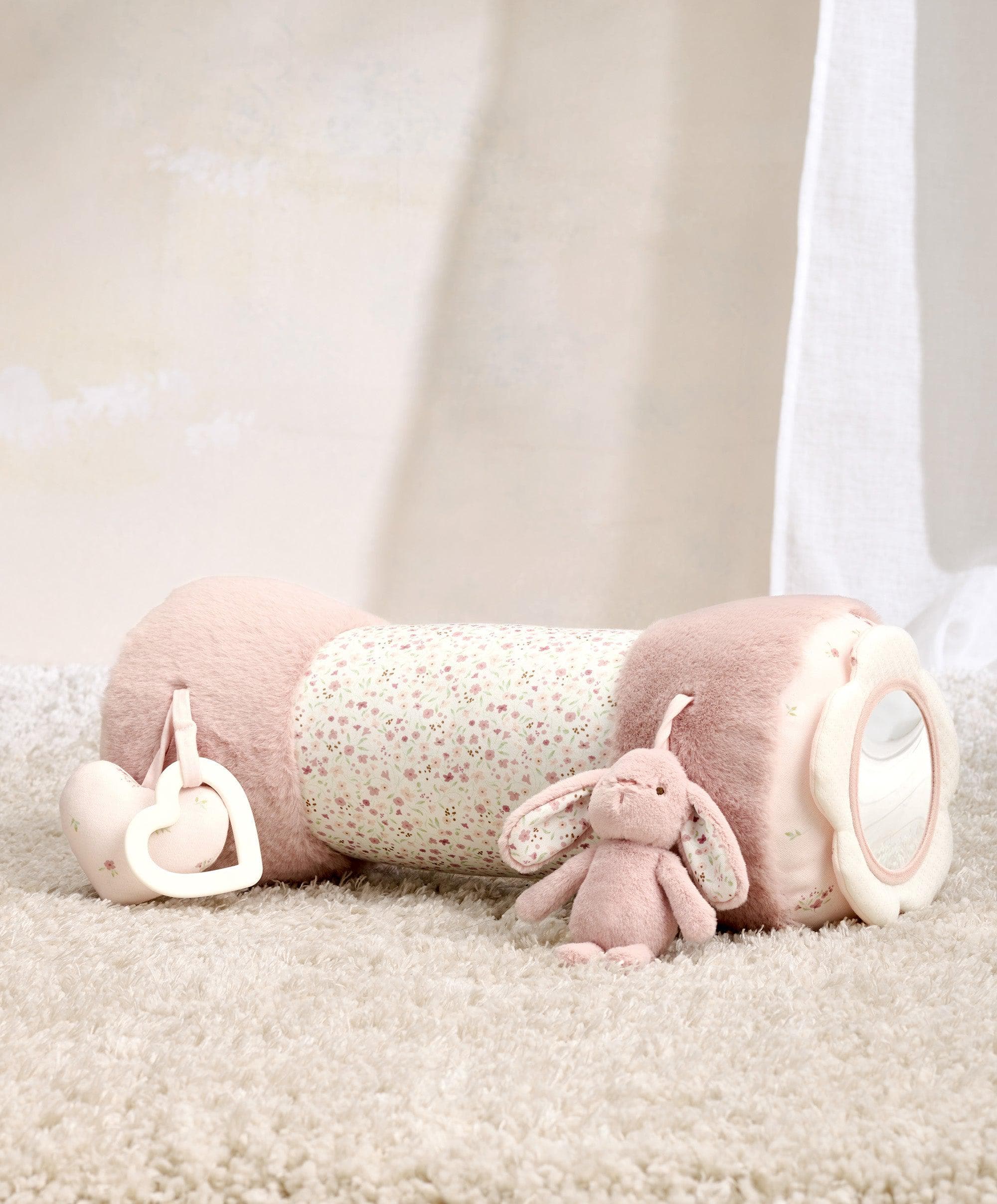 Mamas & Papas Tummy Time Roll - Welcome to the World Pink - Tiny Tots Baby Store 