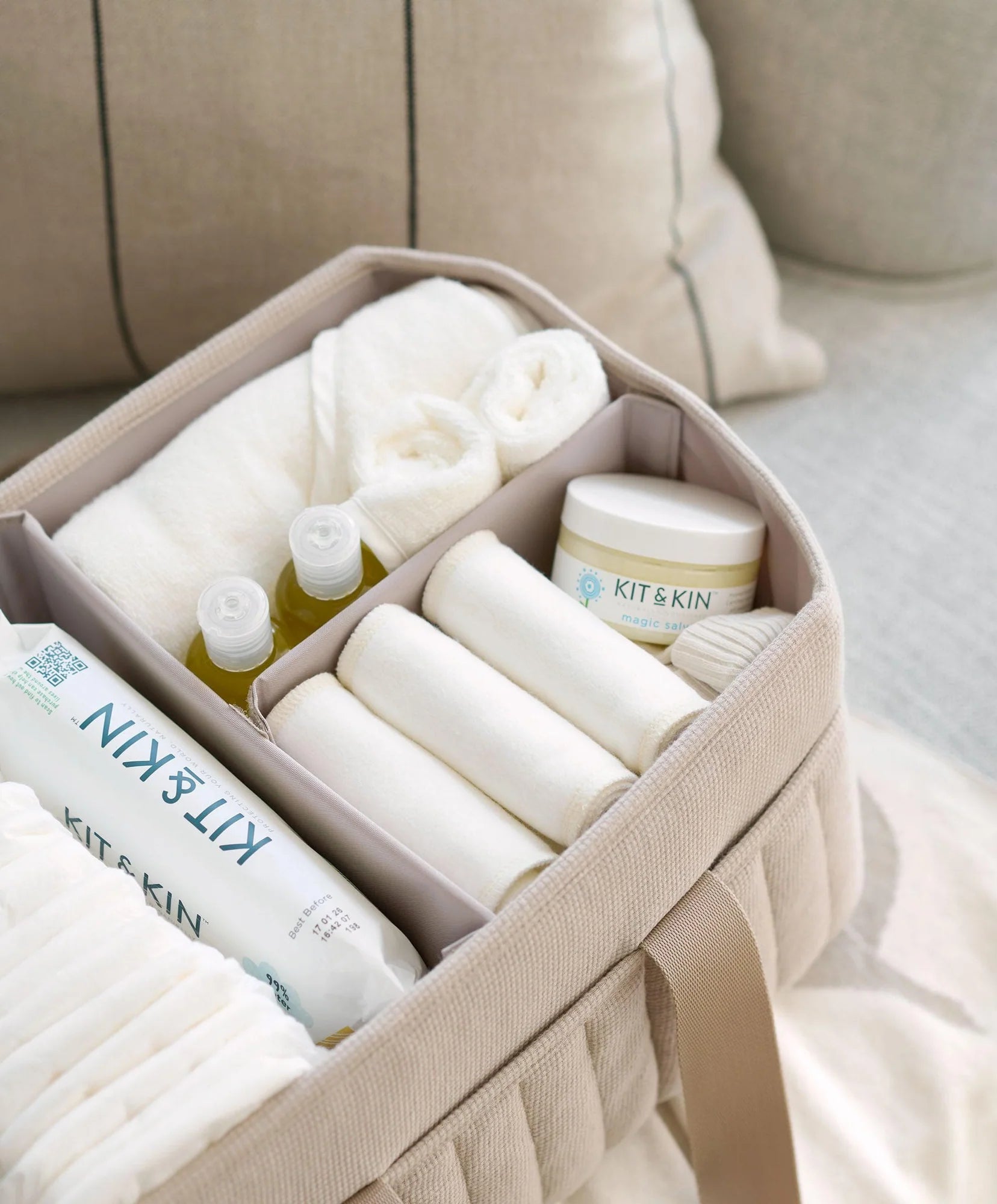 Mamas & Papas Nappy Caddy - Cashmere Waffle 
