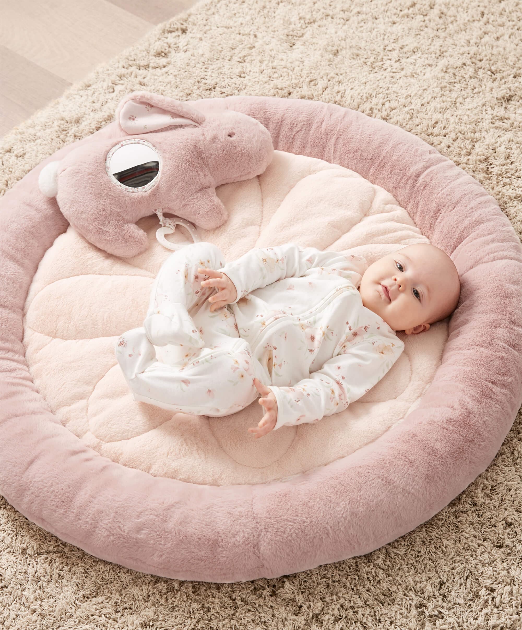 Mamas & Papas Playmats & Gyms Welcome to the World Bunny Playmat - Pink