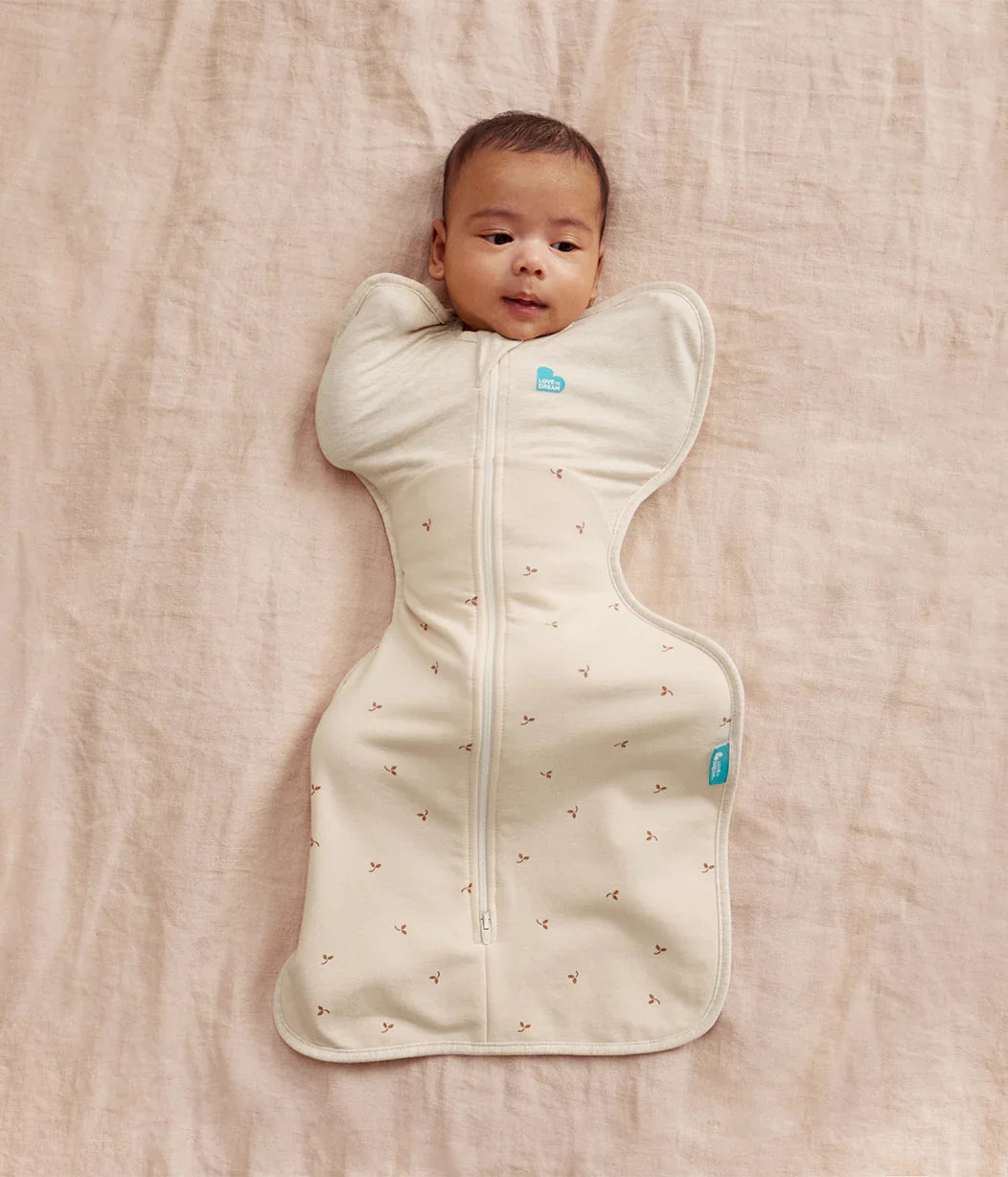 Love to Dream Swaddle Up 1.5Tog Cotton Fleece - Oatmeal Twigs