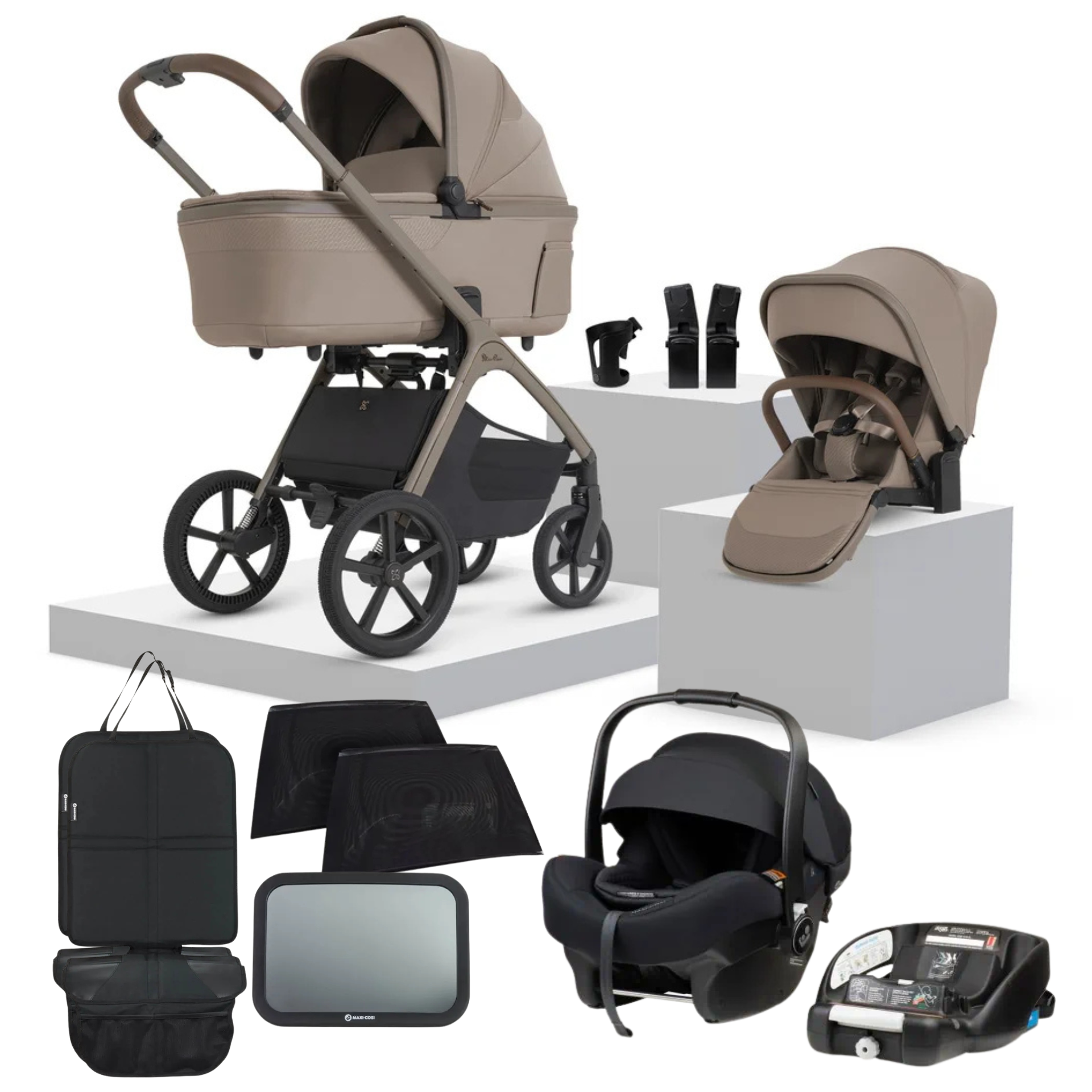 SilverCross Cove 2 + Maxi Cosi Car Capsule Bundle | Champagne