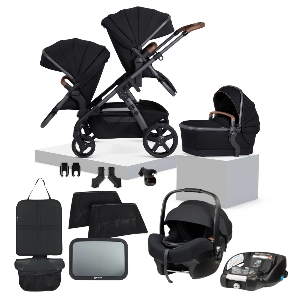 Silver cross Wave 3 + Maxi Cosi Car Capsule Bundle | LICORICE