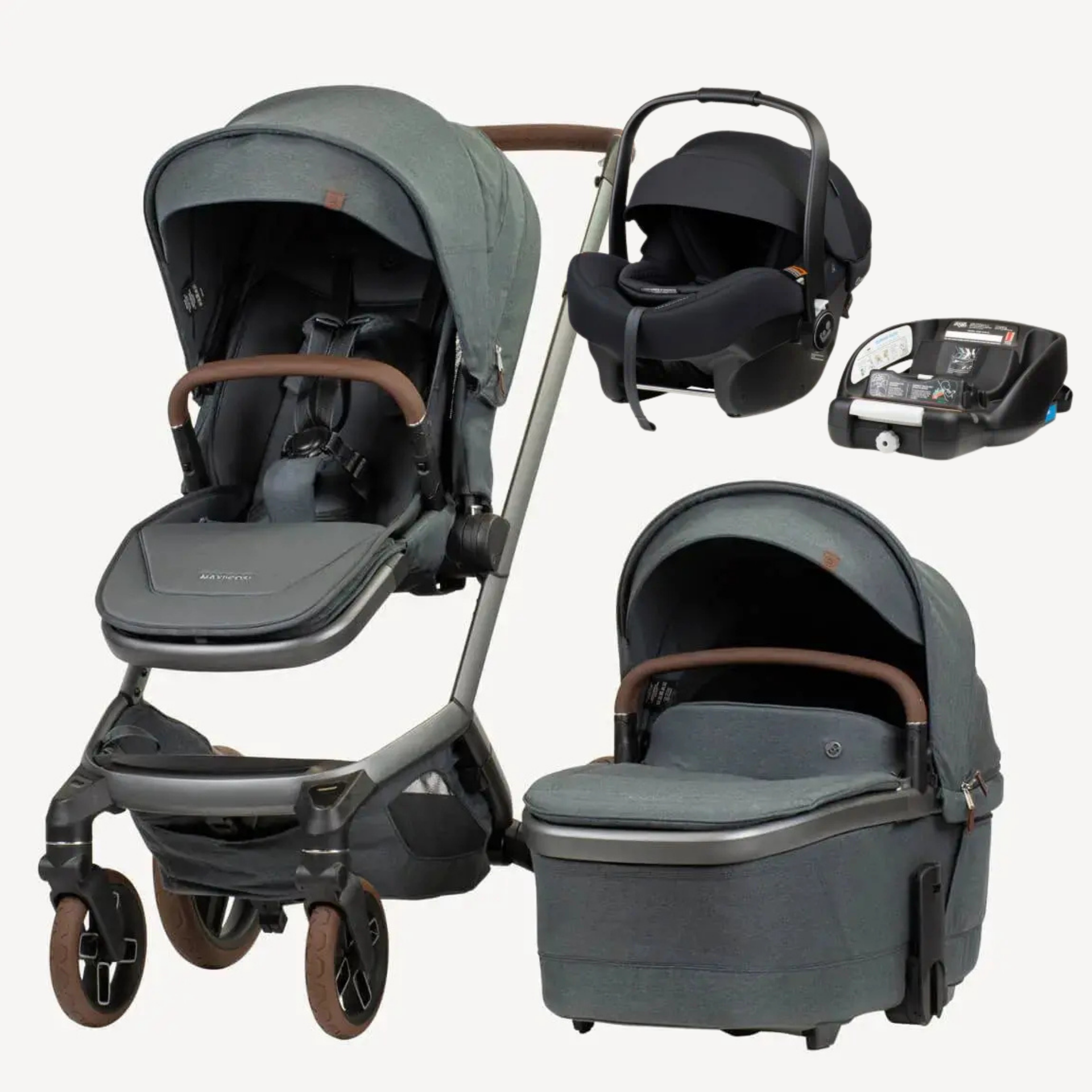 Maxi Cosi Travel System - Mico12 LX Pro Isofix + Fame Stroller Twillic Graphite