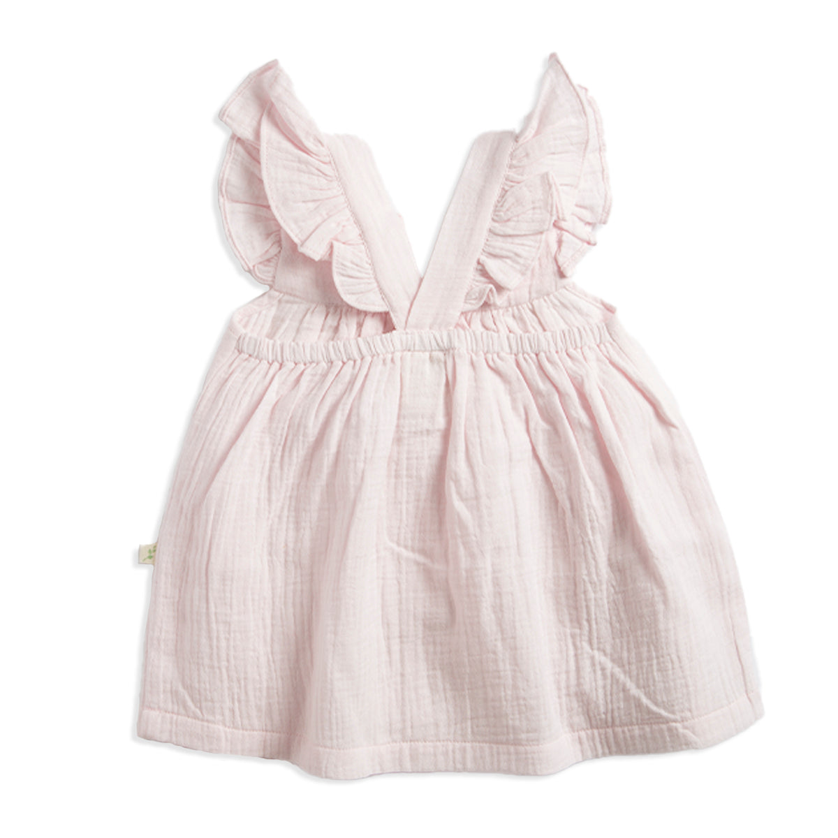 Tiny Twig Angel Dress & Bloomer-Soft Pink Crinkle (Organic Cotton) - Tiny Tots Baby Store 