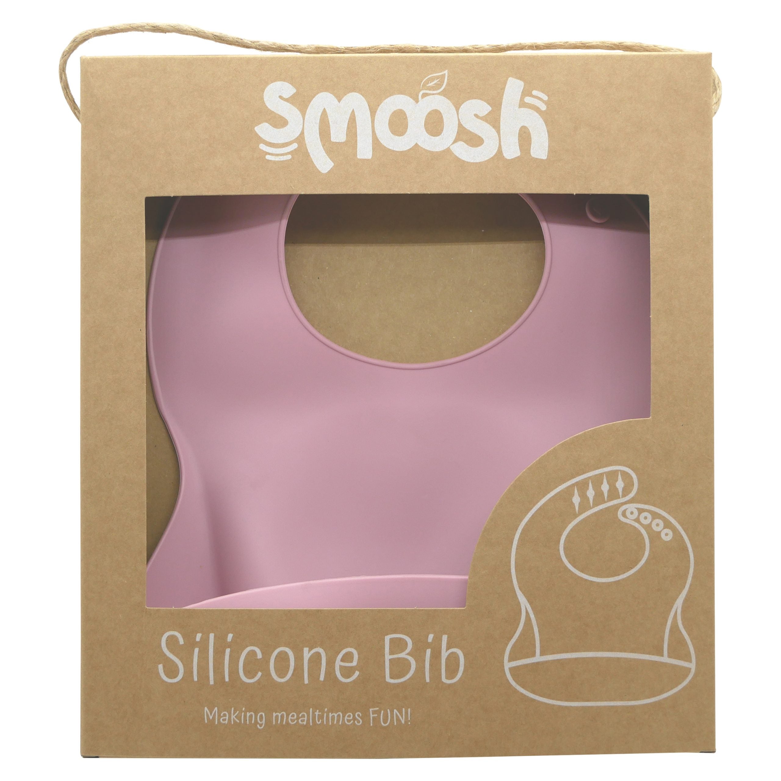 Smoosh Silicone Bib Pink - Tiny Tots Baby Store 