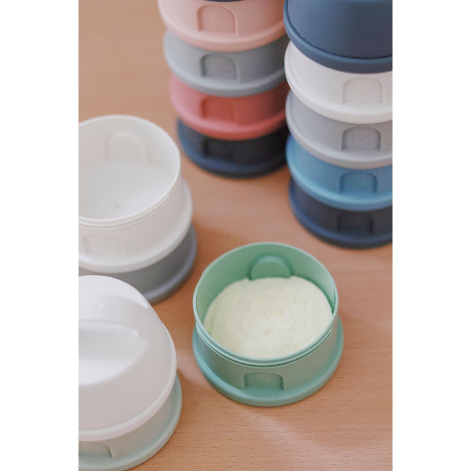 Beaba Formula And Snack Container - Sage - Tiny Tots Baby Store 