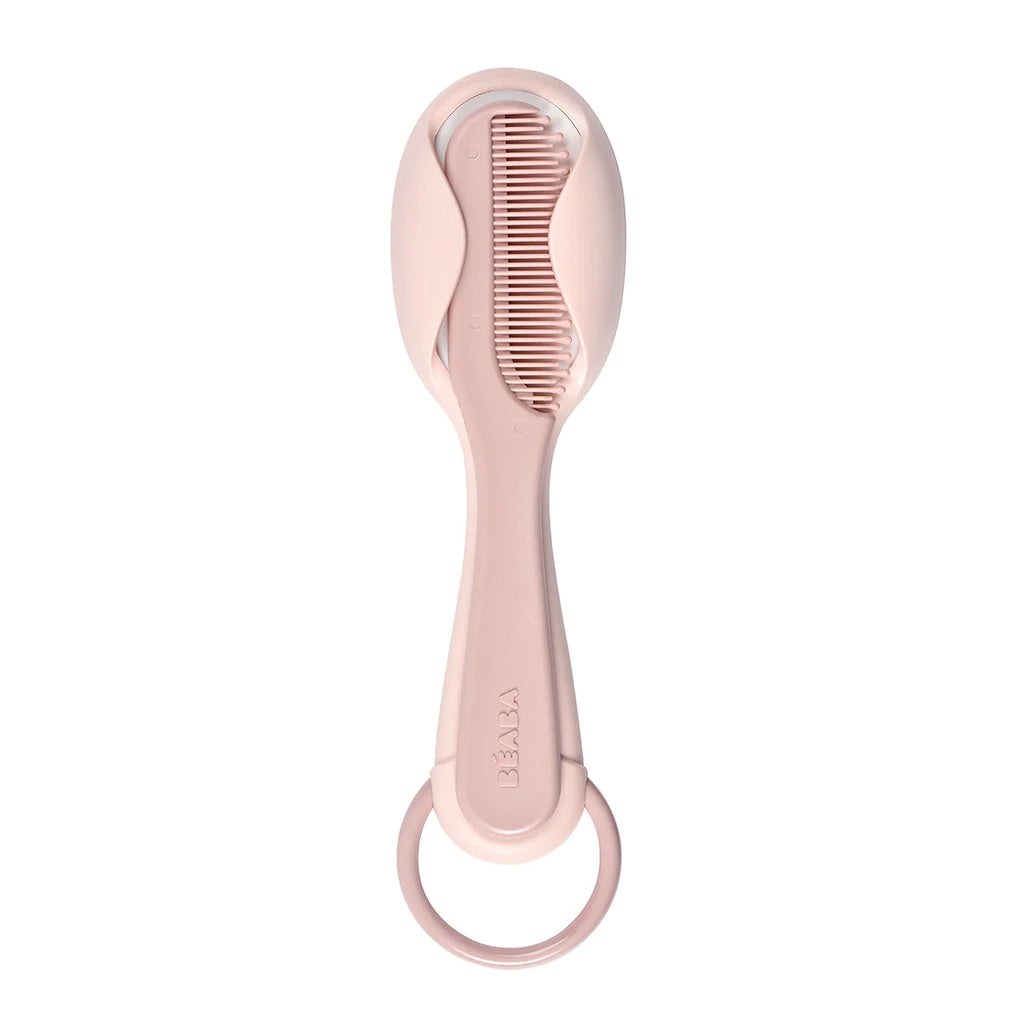 Beaba Baby Brush and Comb-Old Pink