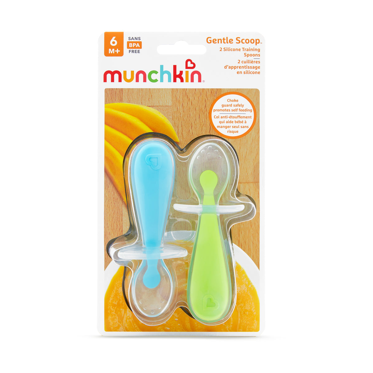 Gentle Scoop 2pk Silicone Training Spoons (Blue/Green) - Tiny Tots Baby Store 