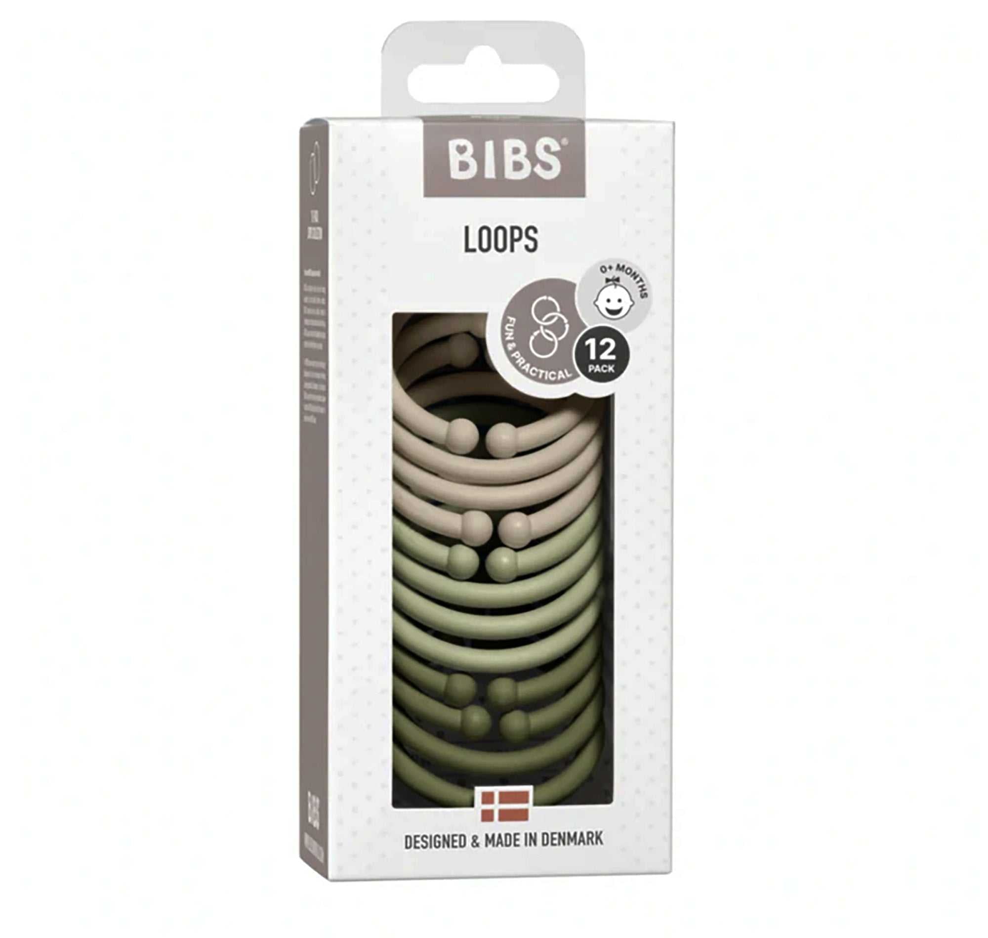 BIBS Loops (12 Pcs)  Vanilla / Sage / Olive