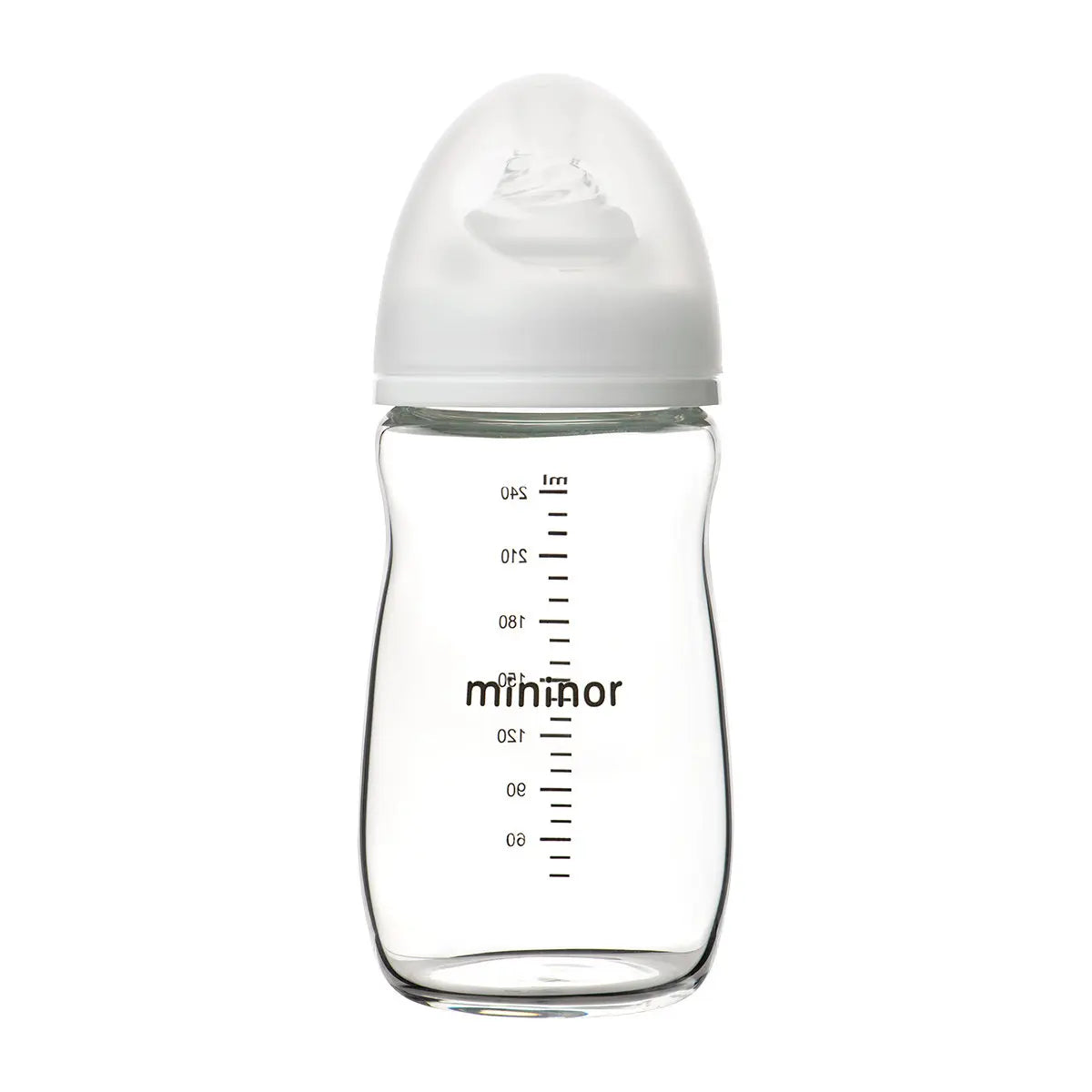 Mininor Glass Feeding Bottle 0m 240ml
