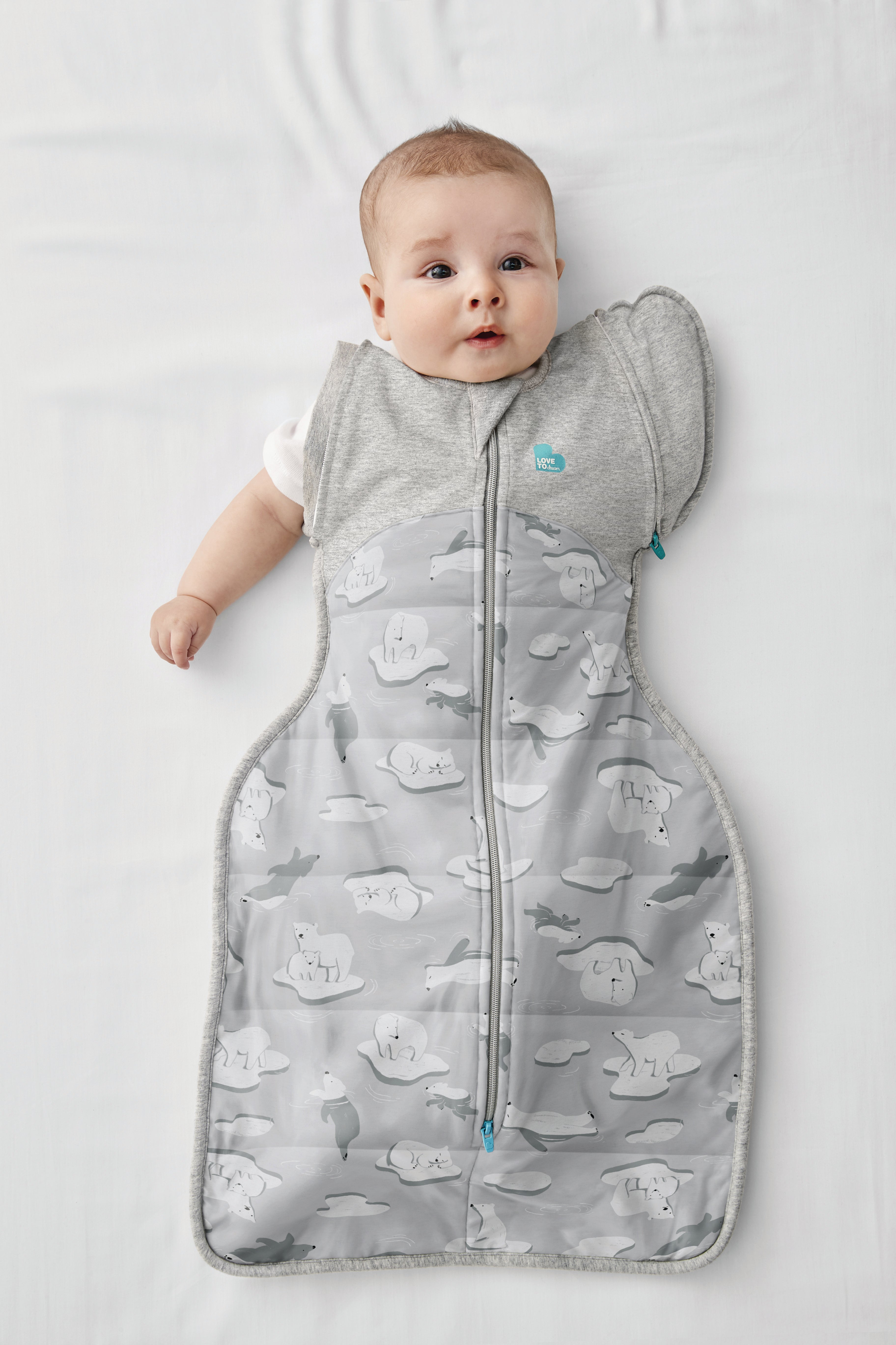 Swaddle Up™ Transition Bag 3.5 TOG South Pole Grey (Stage 2) - Tiny Tots Baby Store 