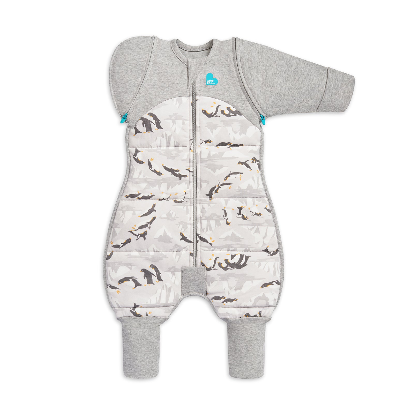 Love to Dream Swaddle Up Transition Suit Extra Warm 3.5 T (Grey - Penguin Parade)