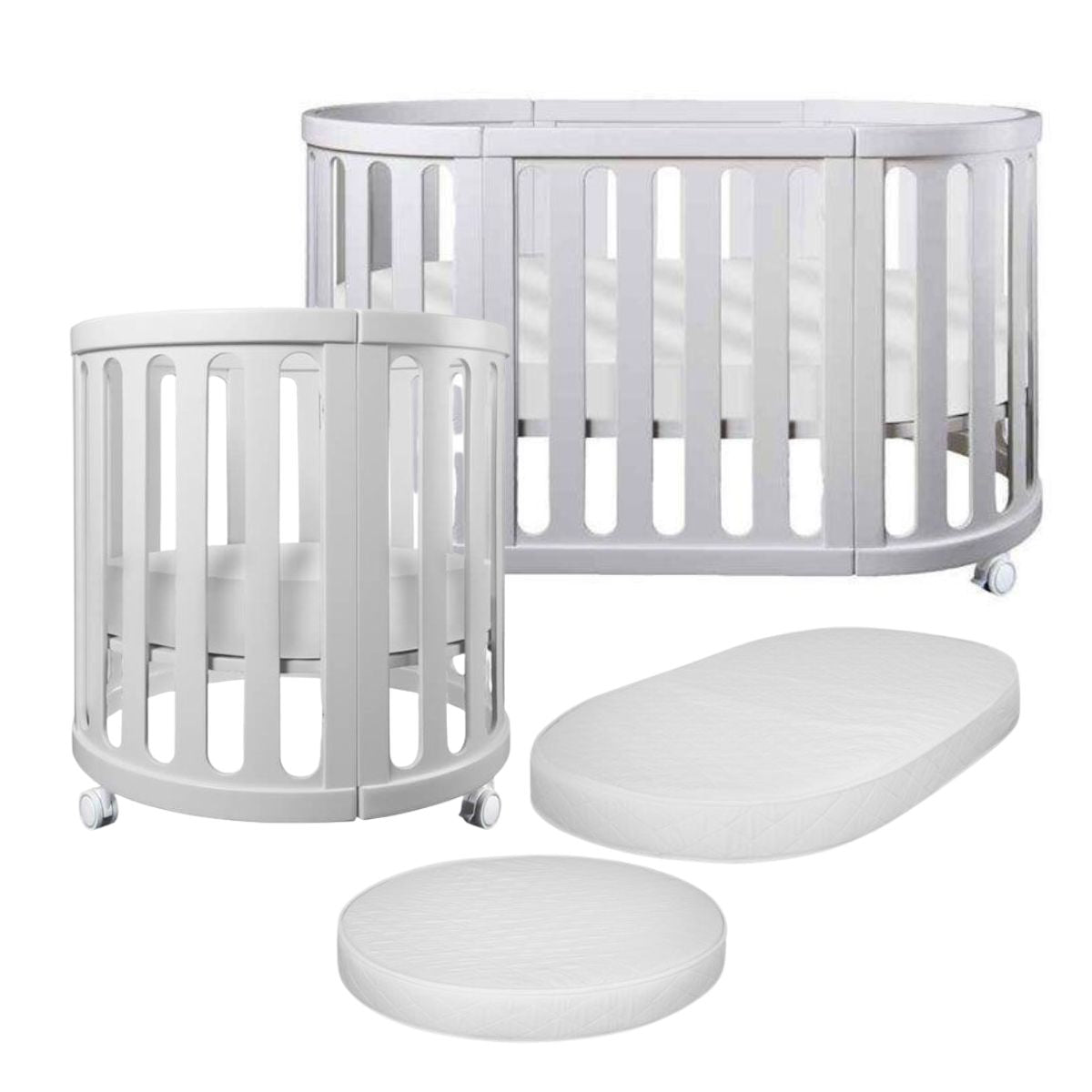 Cocoon Nest Cot with mattress -4 in 1 WHITE