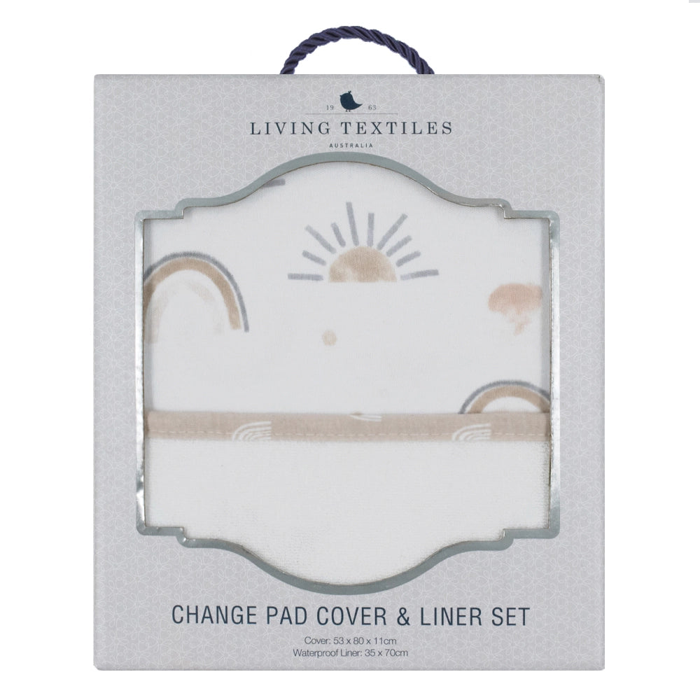 Living Textiles Change Pad Cover & Liner Set - Happy Sloth