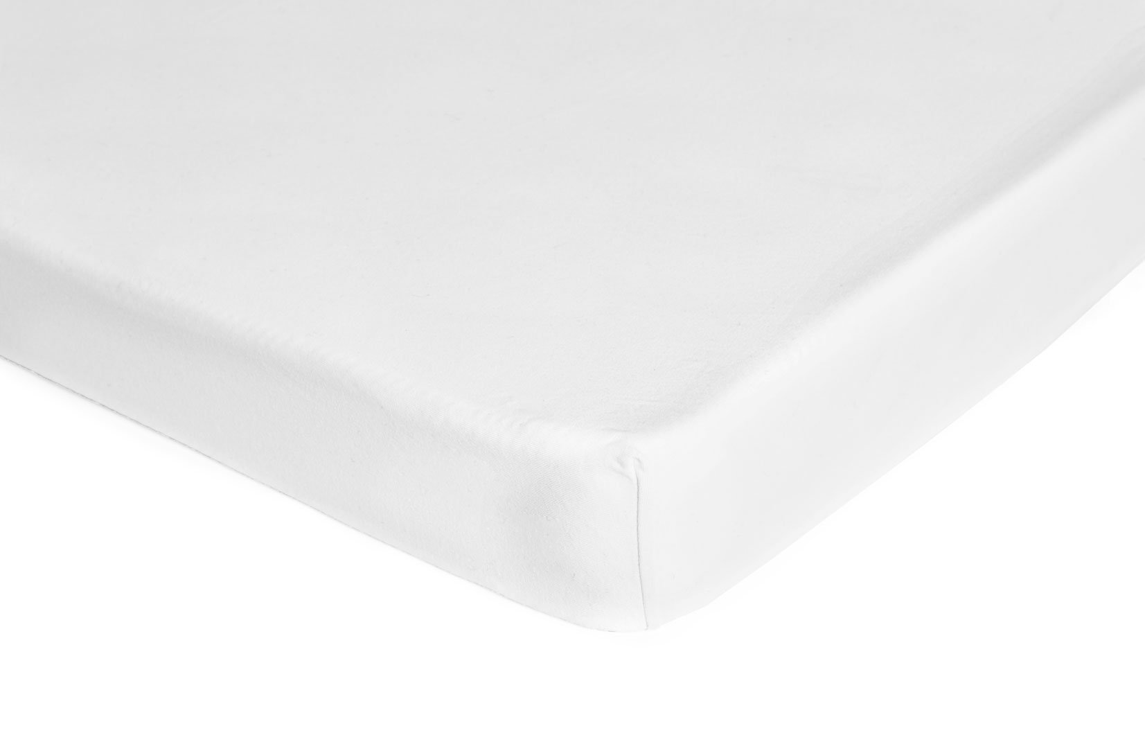 Pixiebaby Cotton Jersey Fitted Cot Sheet - White